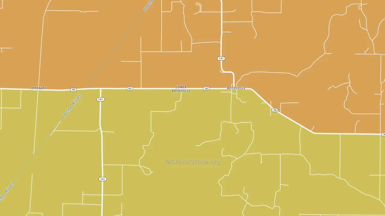 Boydsville, AR Map of Assault Rates