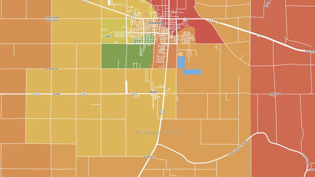Boyle, MS Map of Assault Rates