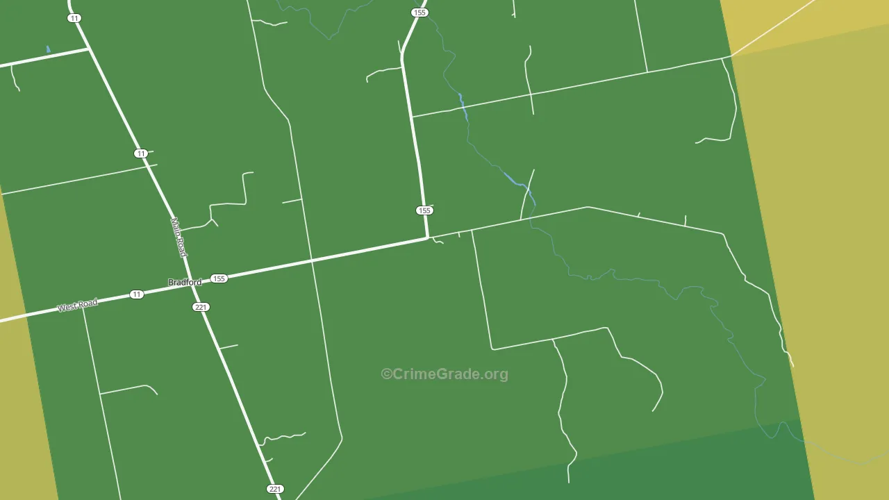Bradford Center, ME Map of Assault Rates