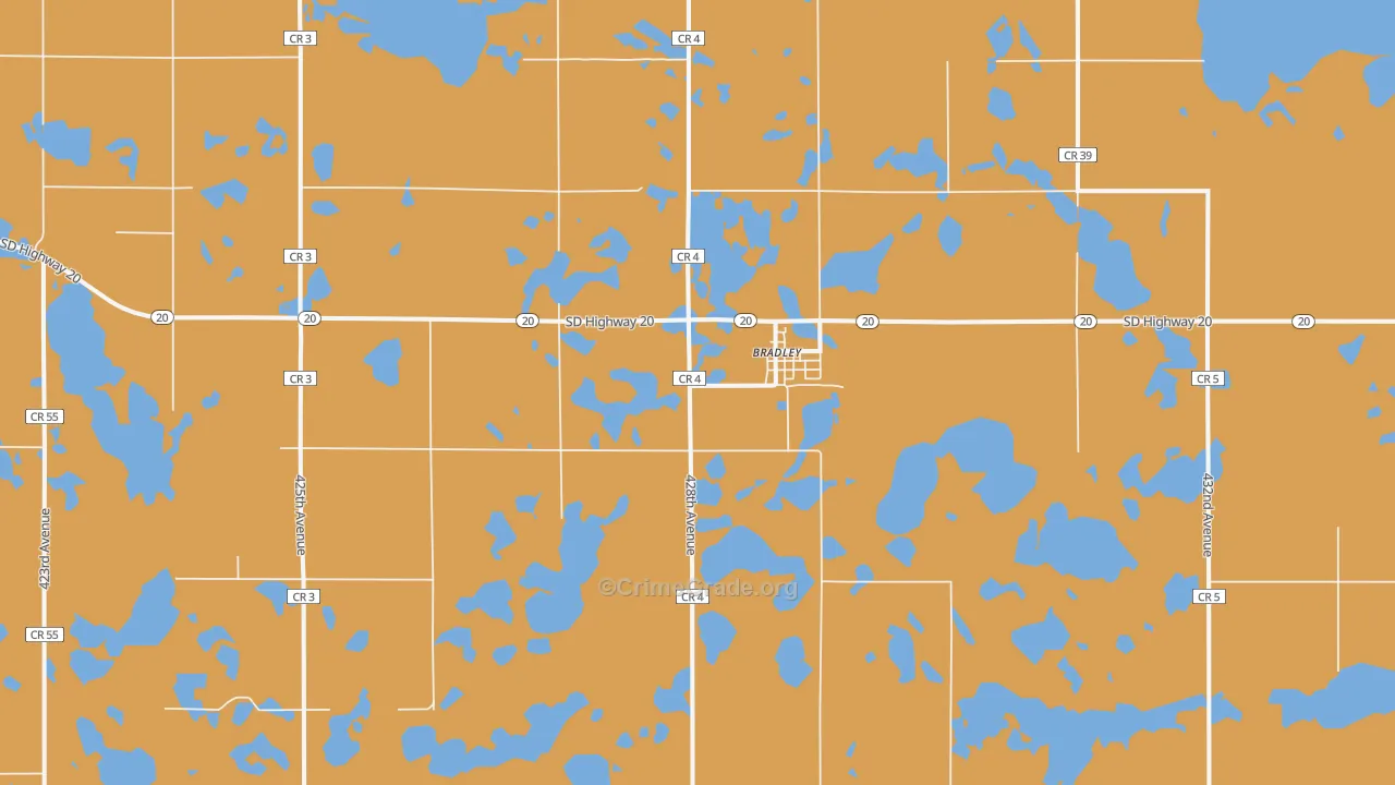 Bradley, SD Map of Assault Rates
