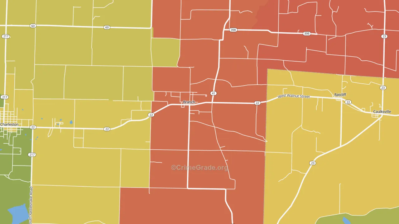 Branch, AR Map of Assault Rates
