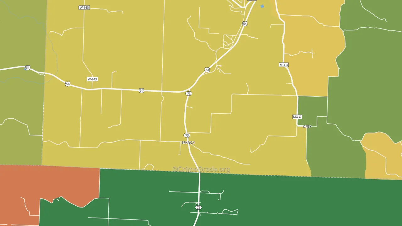 Branch, MO Map of Assault Rates