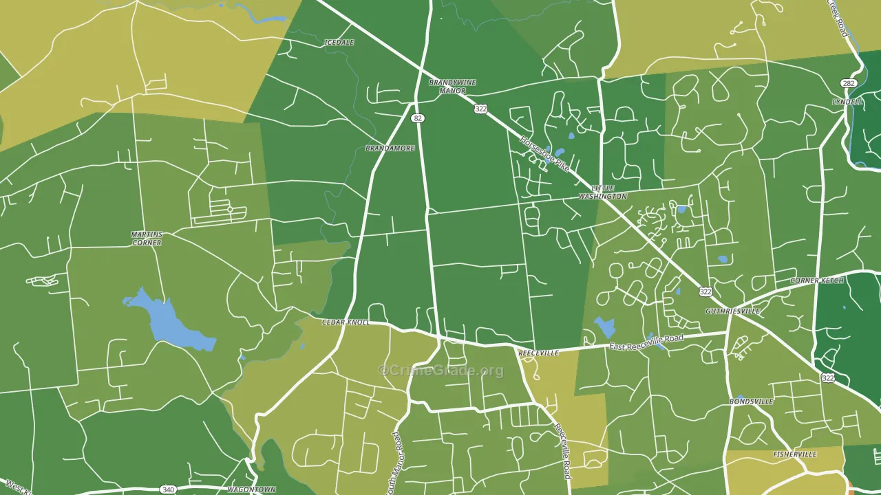 Brandamore, PA Map of Assault Rates