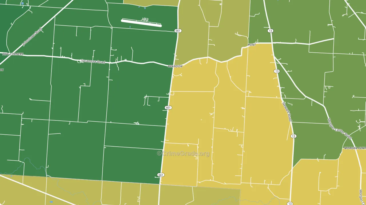 Brandon, OH Map of Assault Rates