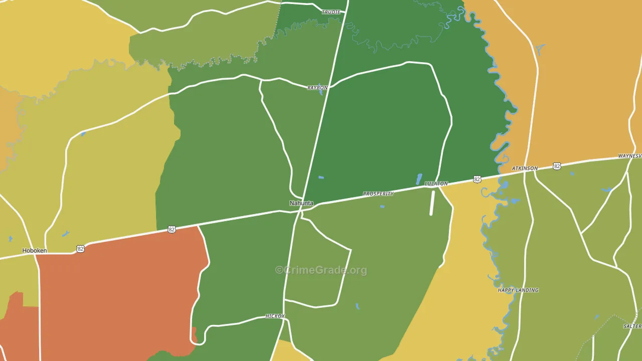 Brantley County, GA Map of Assault Rates
