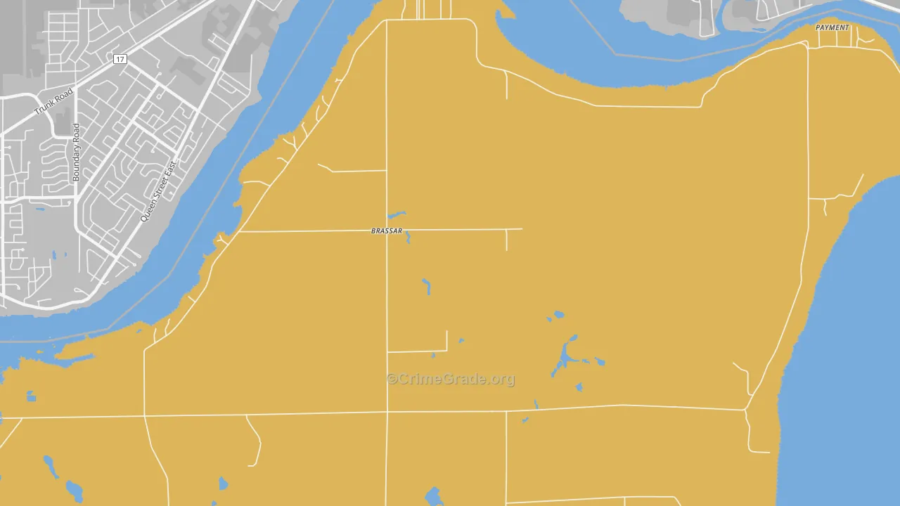 Brassar, MI Map of Assault Rates