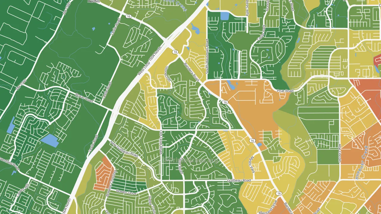 Braun's Farm, San Antonio, TX Map of Assault Rates