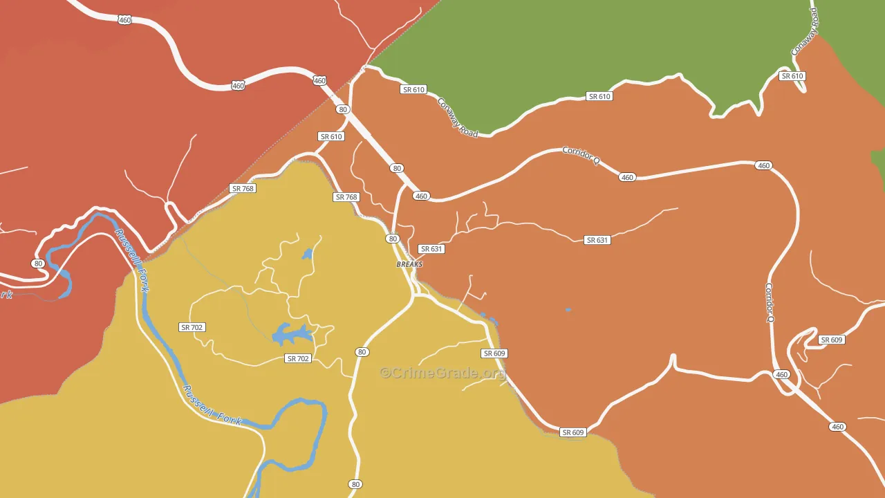 Breaks, VA Map of Assault Rates