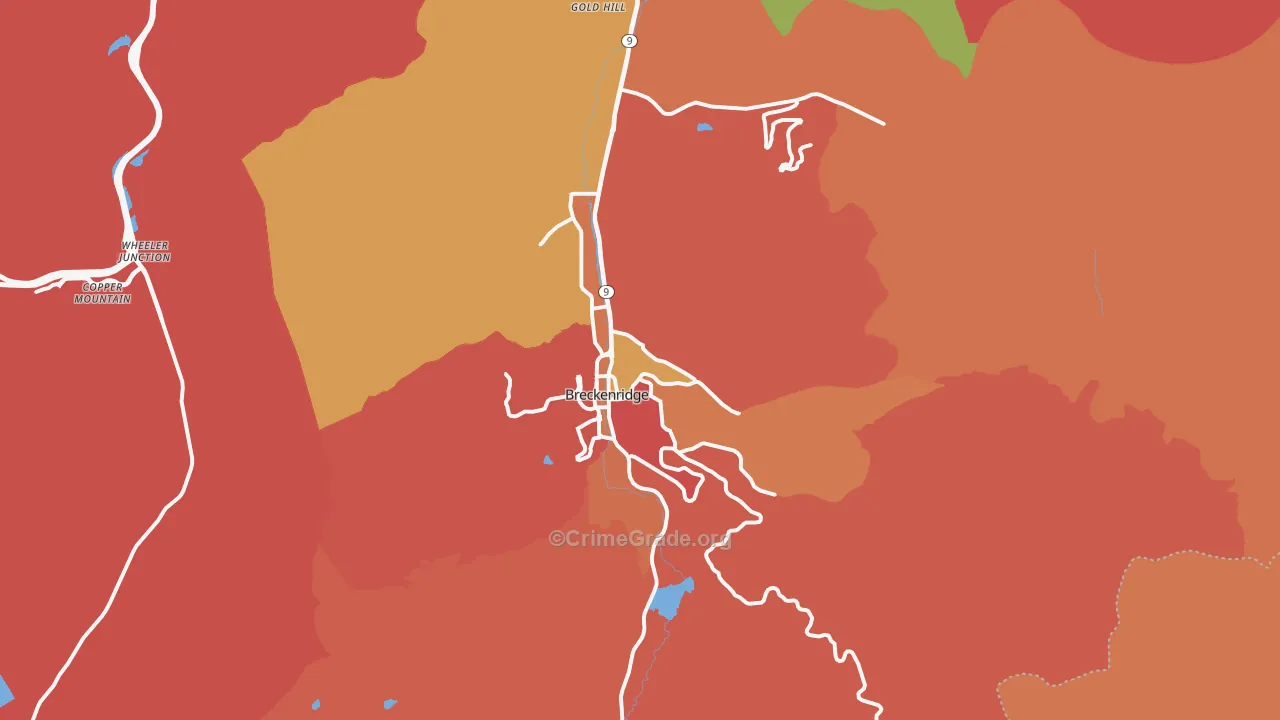 Breckenridge, CO Map of Assault Rates
