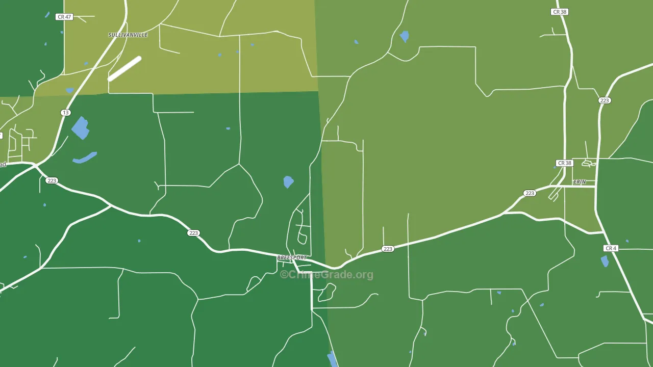 Breesport, NY Map of Assault Rates
