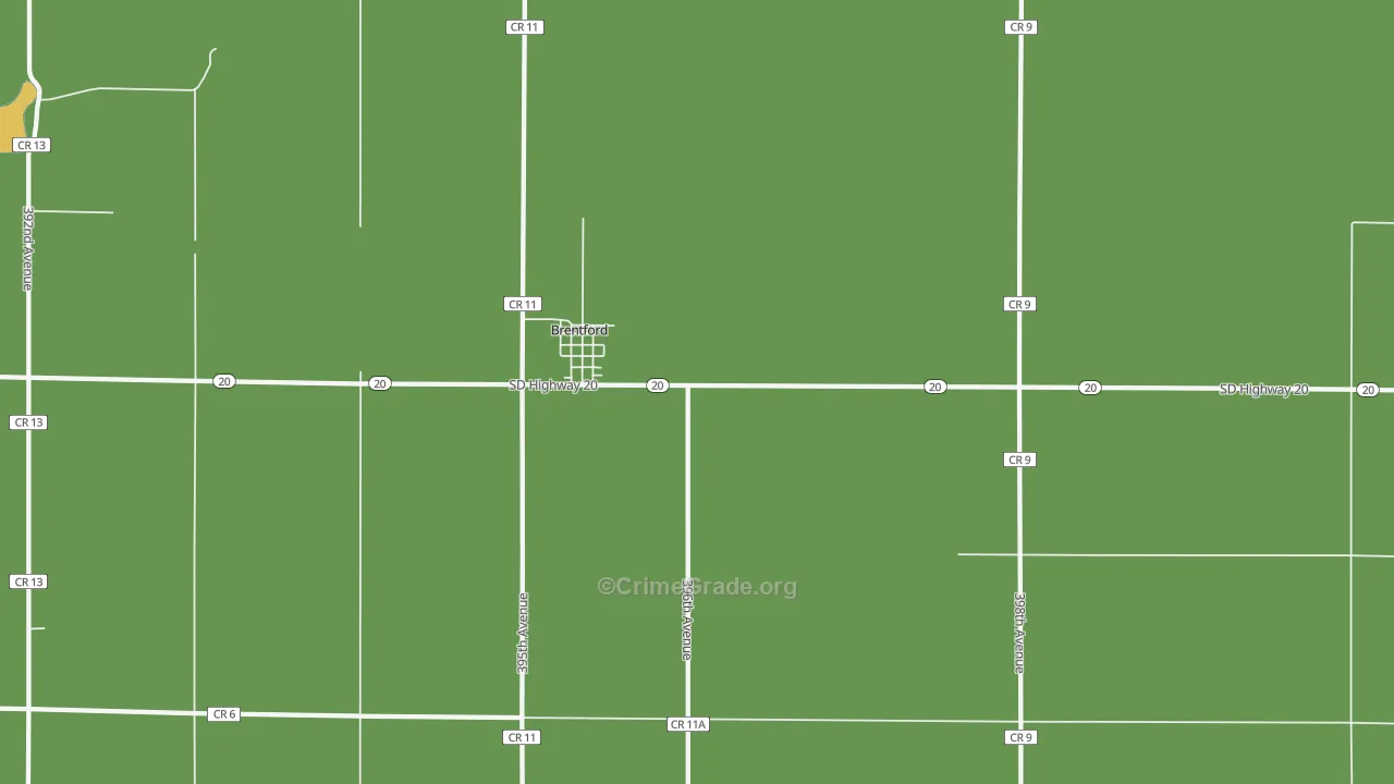 Brentford, SD Map of Assault Rates