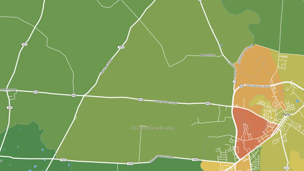 Brentsville, KY Map of Assault Rates