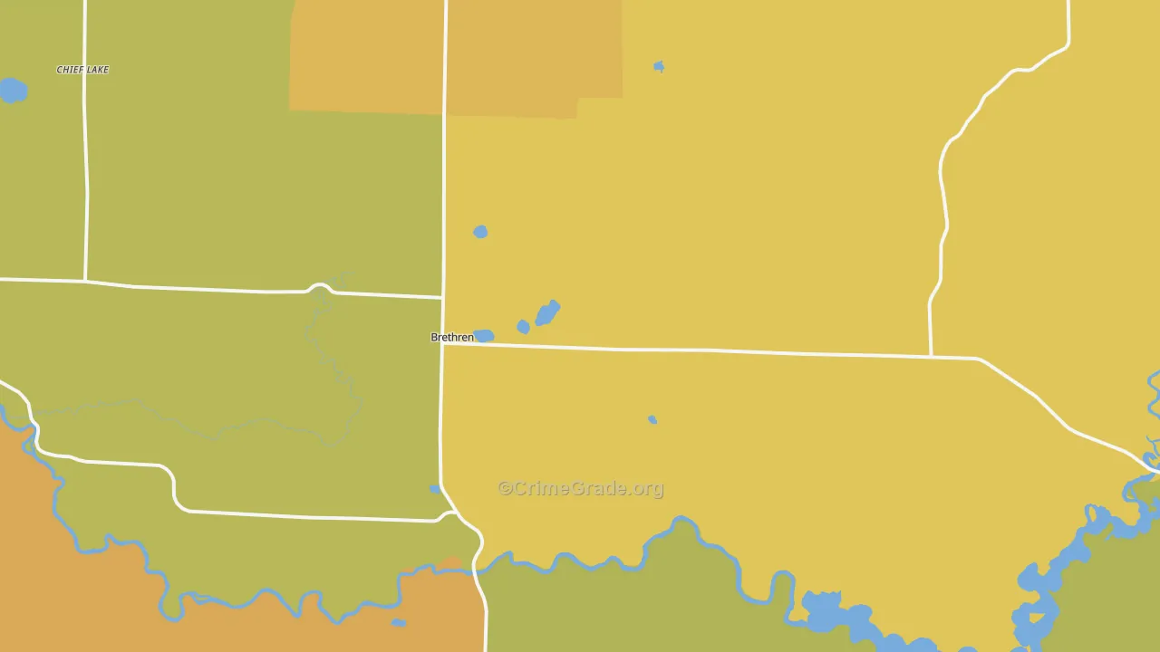 Brethren, MI Map of Assault Rates