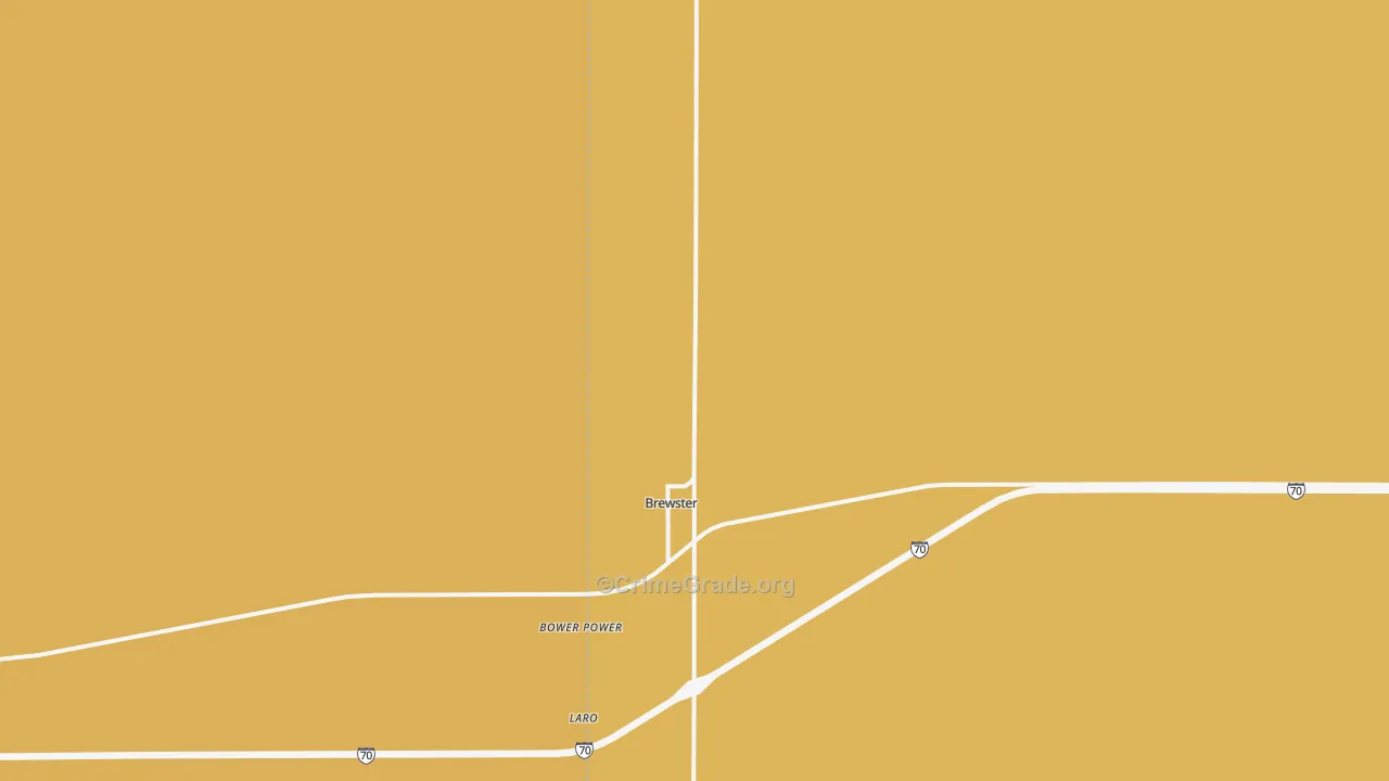 Brewster, KS Map of Assault Rates