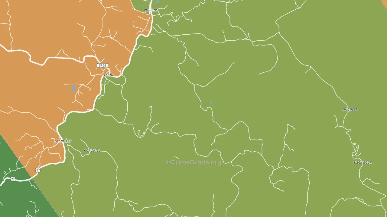 Brewstertown, TN Map of Assault Rates