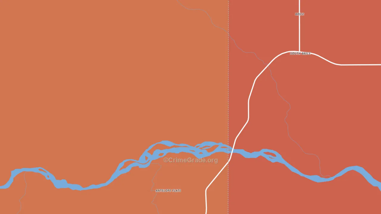Brice, TX Map of Assault Rates