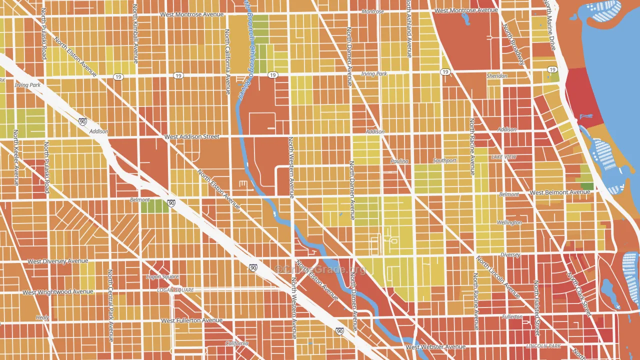 Bricktown, Chicago, IL Map of Assault Rates