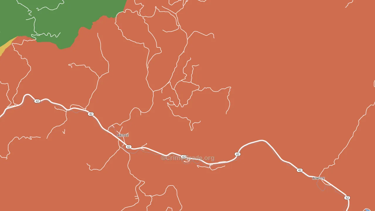 Bridge, OR Map of Assault Rates