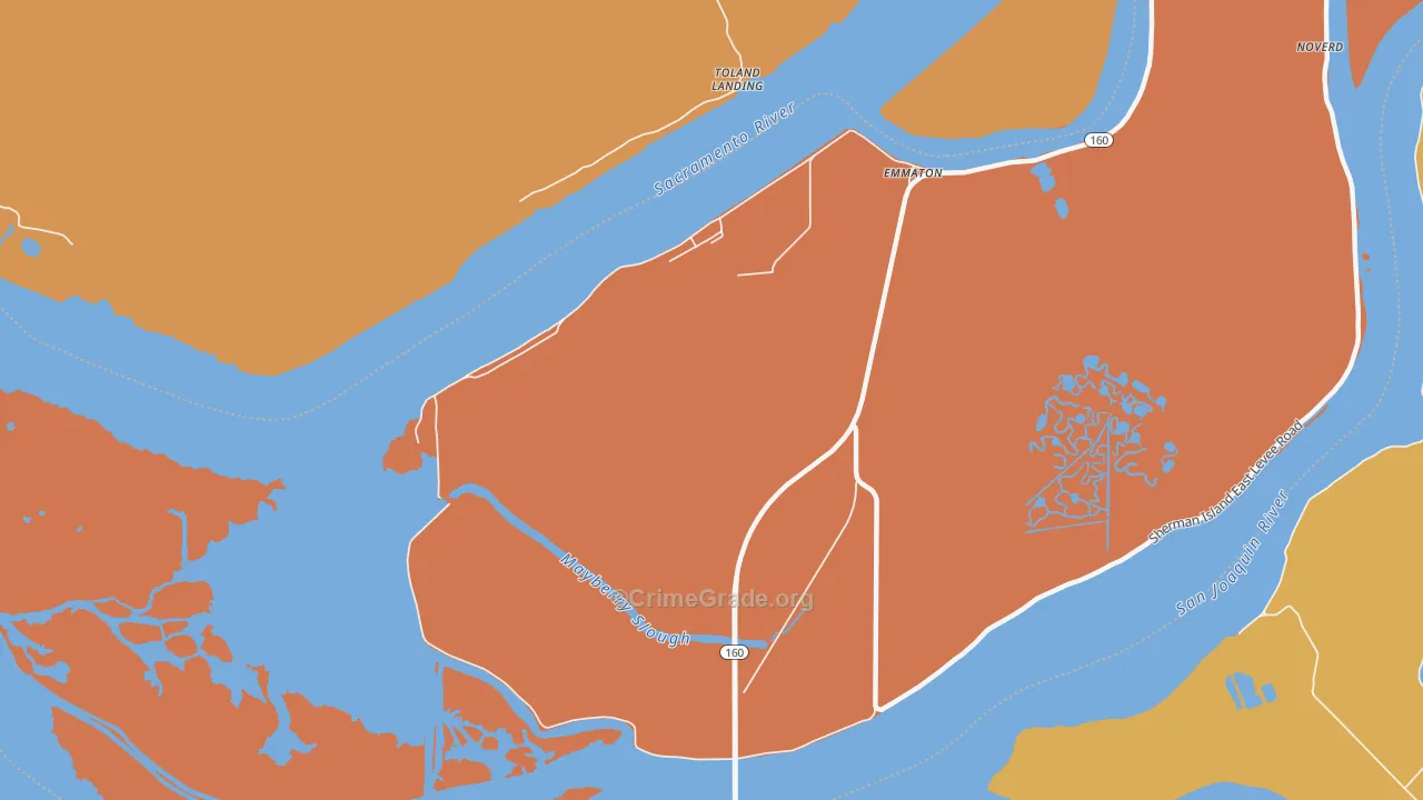 Bridgehead, CA Map of Assault Rates