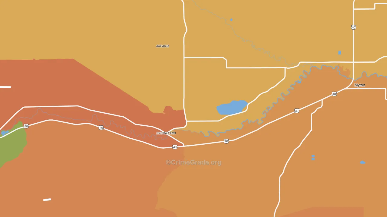 Bridgeland, UT Map of Assault Rates