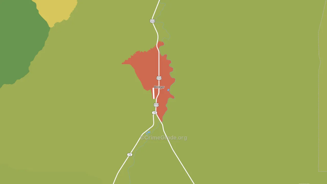 Bridger, MT Map of Assault Rates