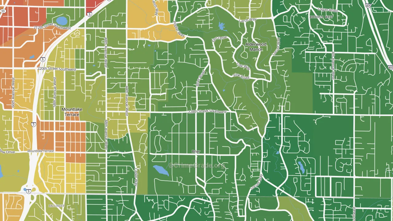 Brier, WA Map of Assault Rates