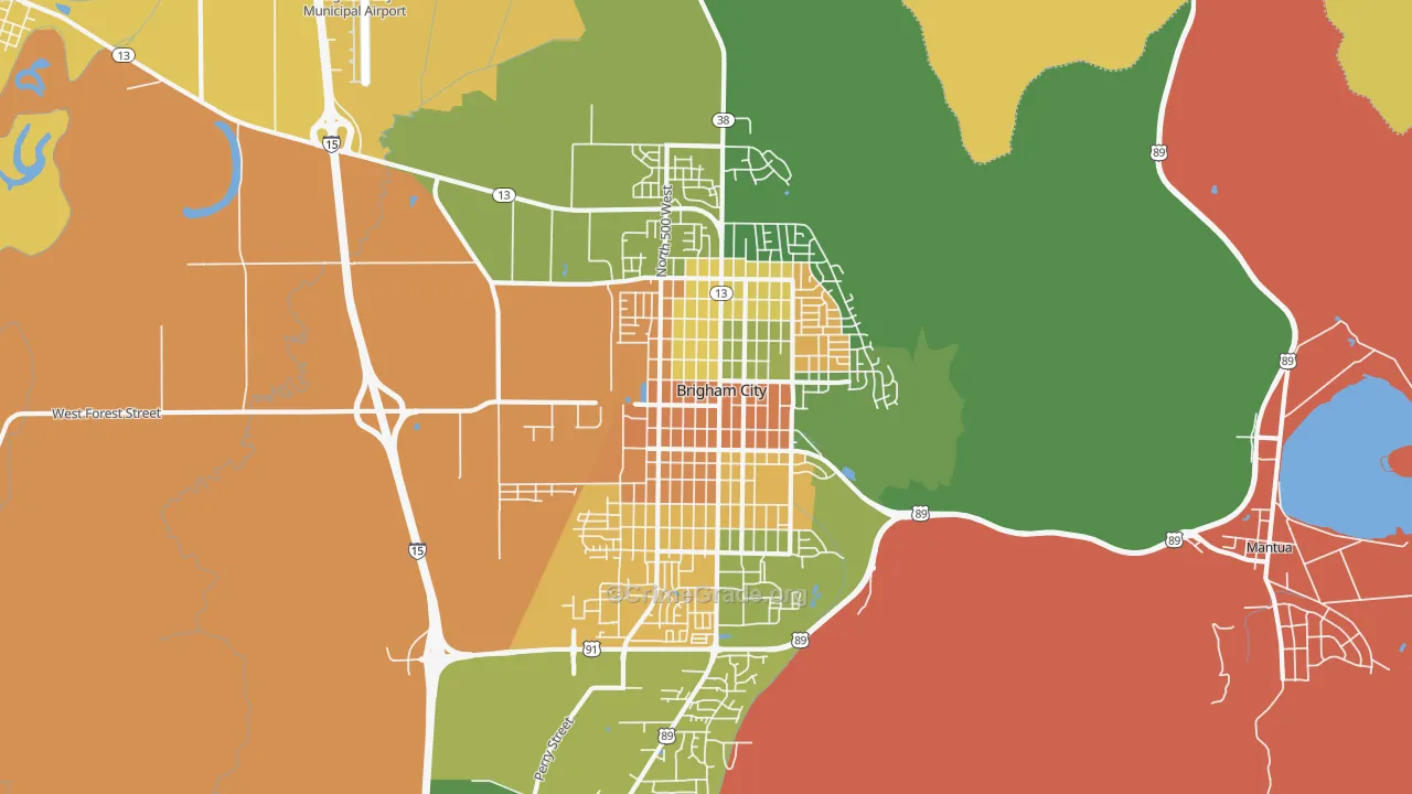 Brigham City, UT Map of Assault Rates