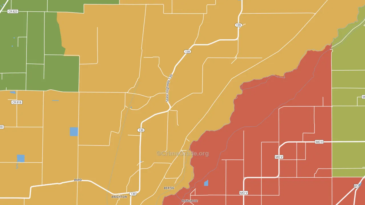 Brighton, AR Map of Assault Rates