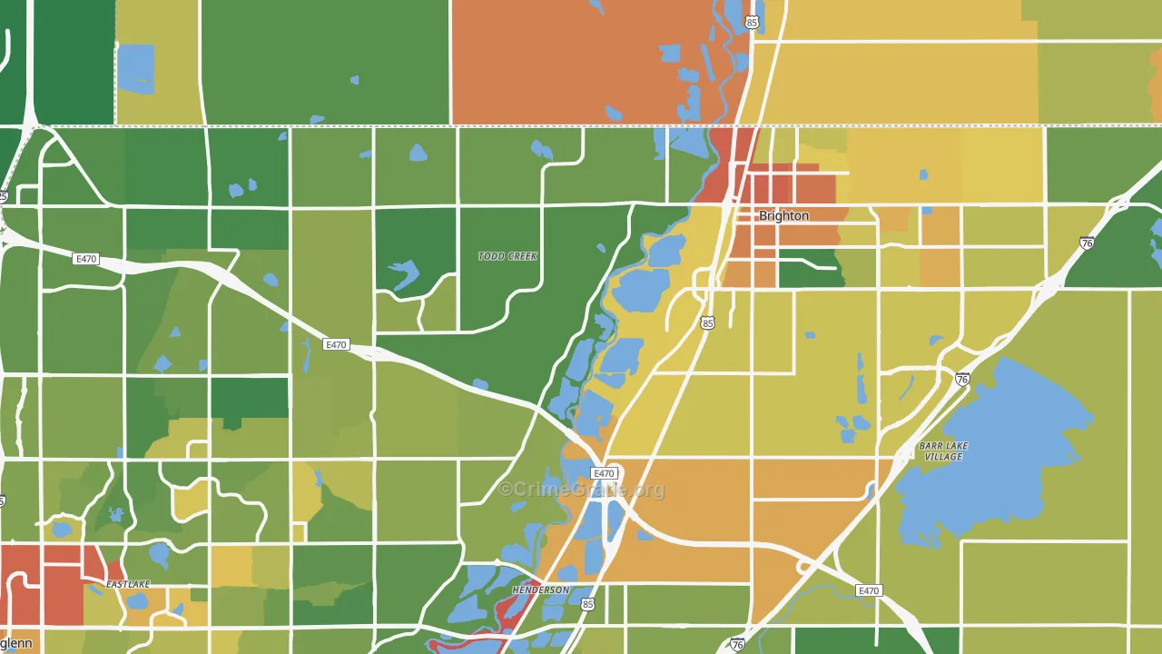 Brighton, CO Map of Assault Rates