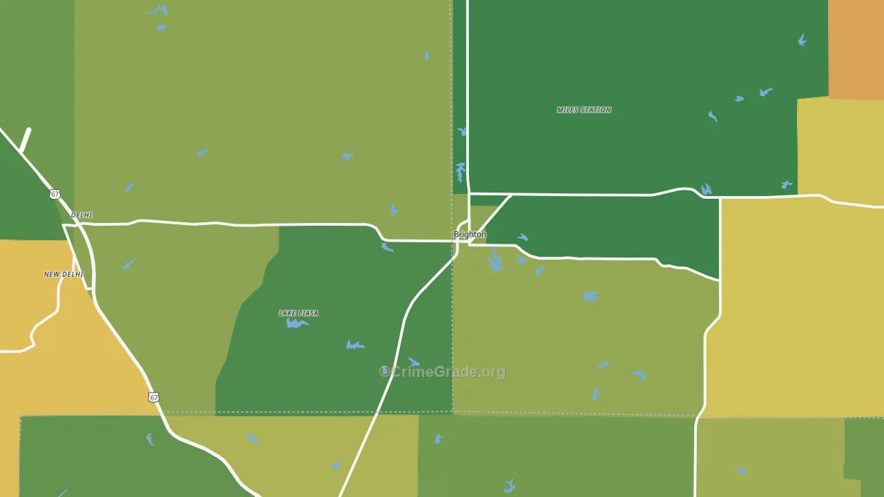 Brighton, IL Map of Assault Rates