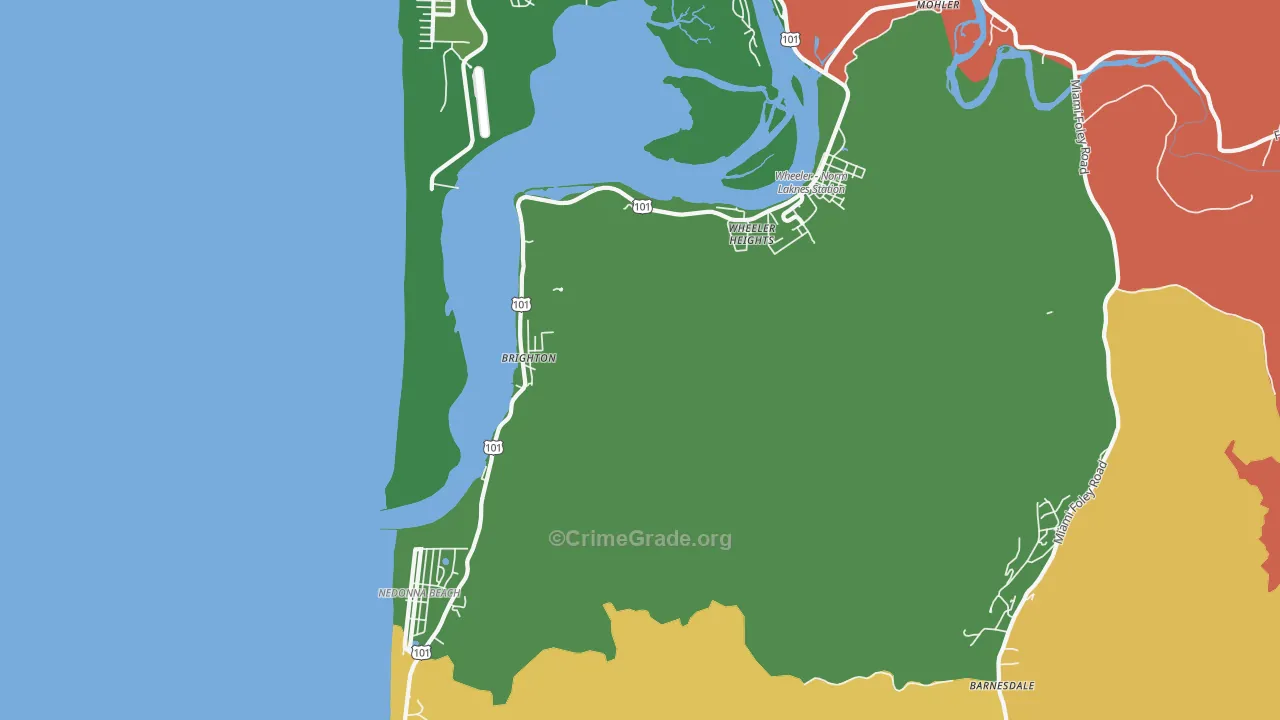 Brighton, OR Map of Assault Rates