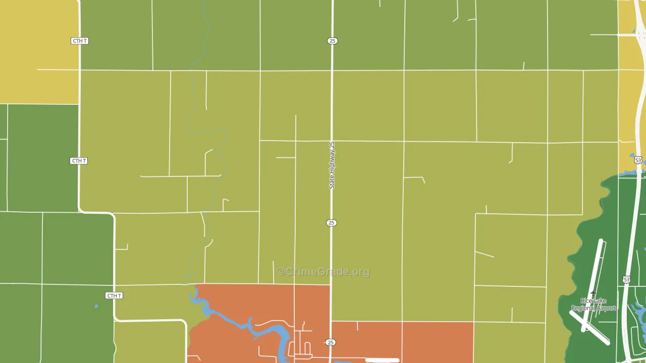 Brill, WI Map of Assault Rates