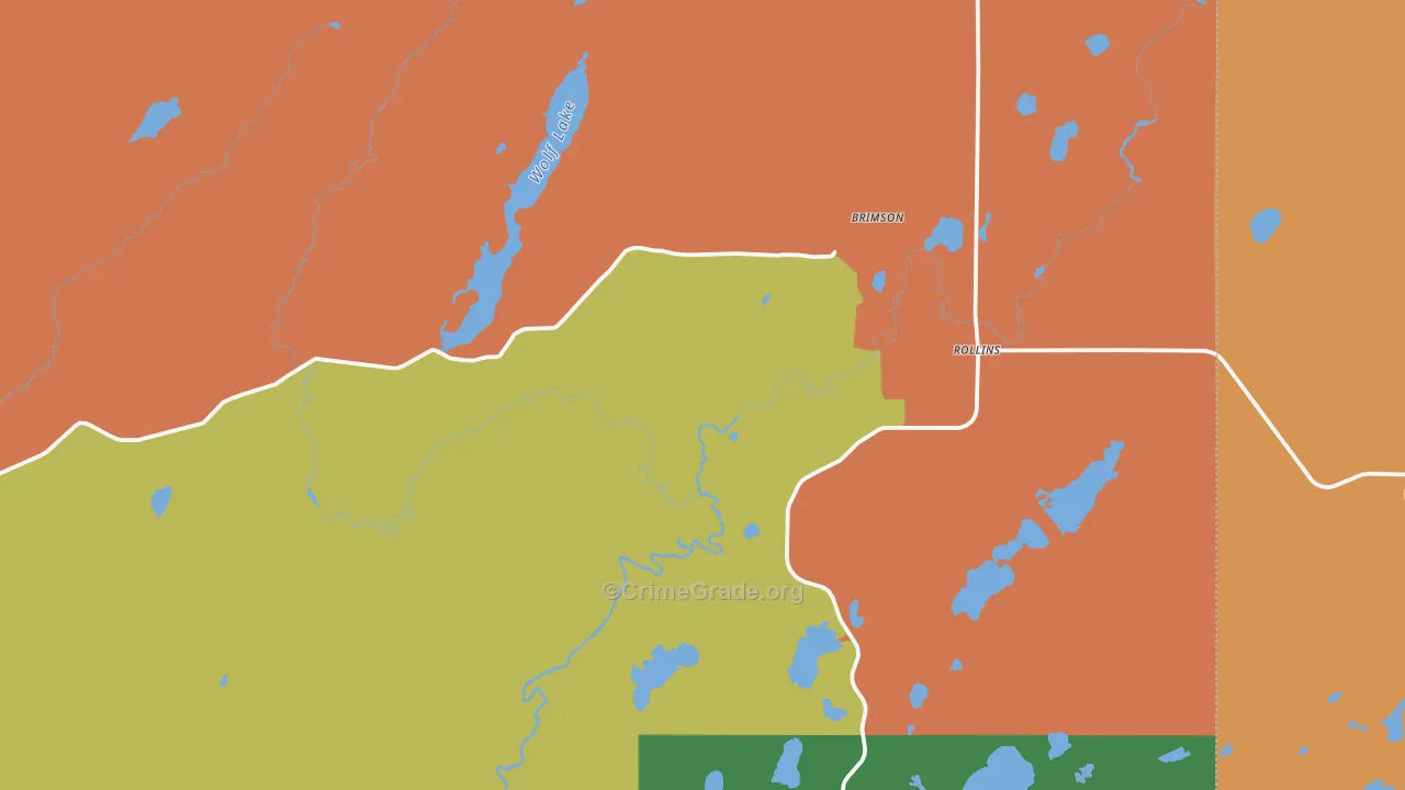 Brimson, MN Map of Assault Rates