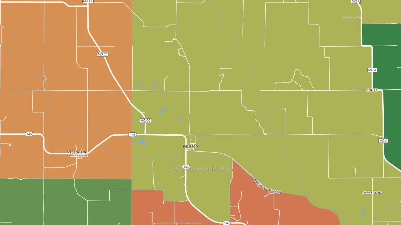 Brimson, MO Map of Assault Rates