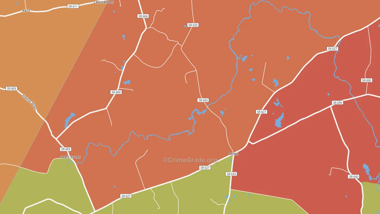 Brink, VA Map of Assault Rates