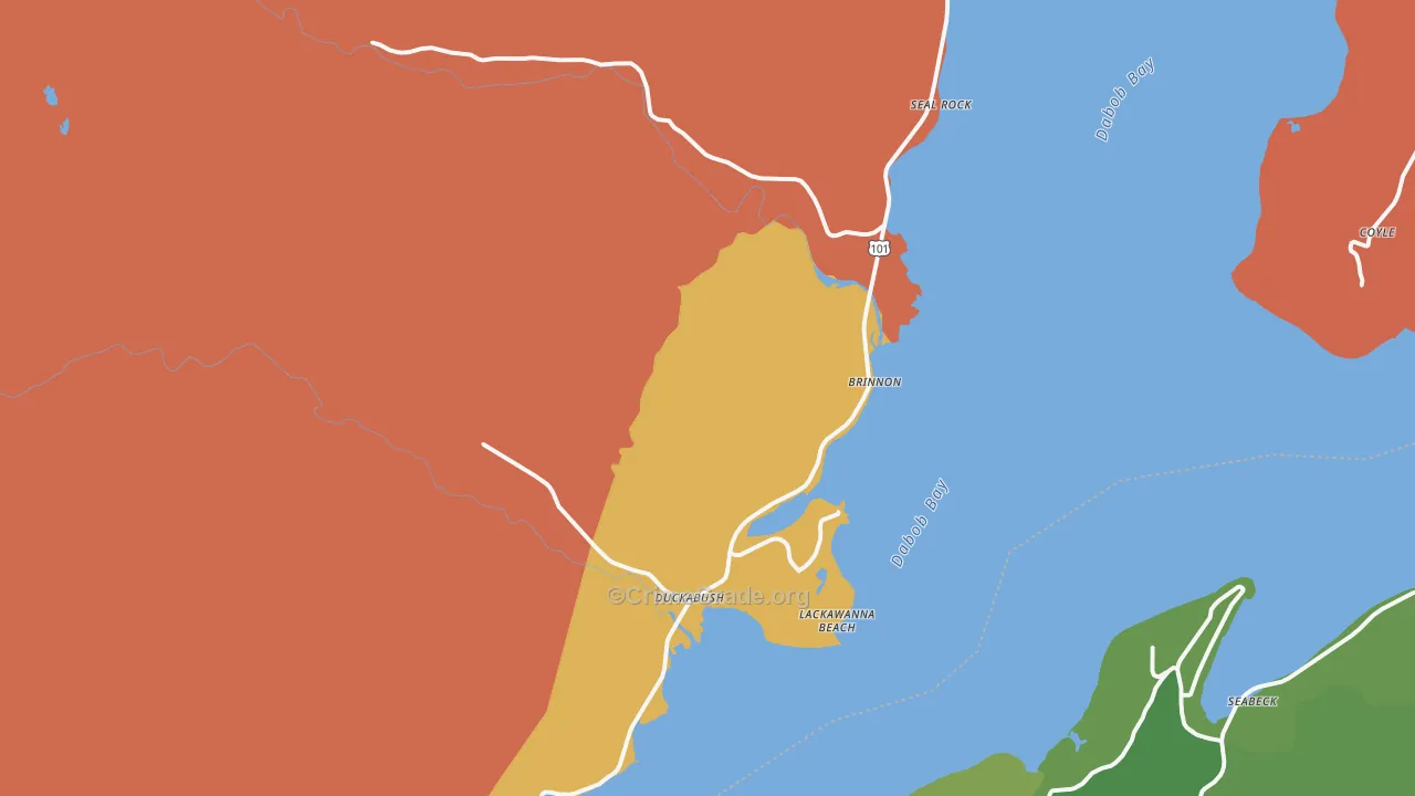 Brinnon, WA Map of Assault Rates