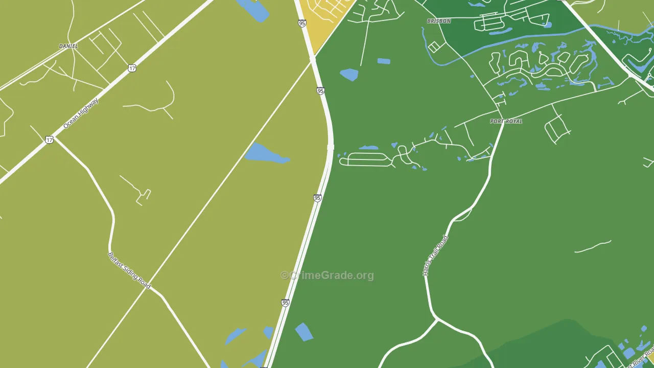 Brisbon, GA Map of Assault Rates