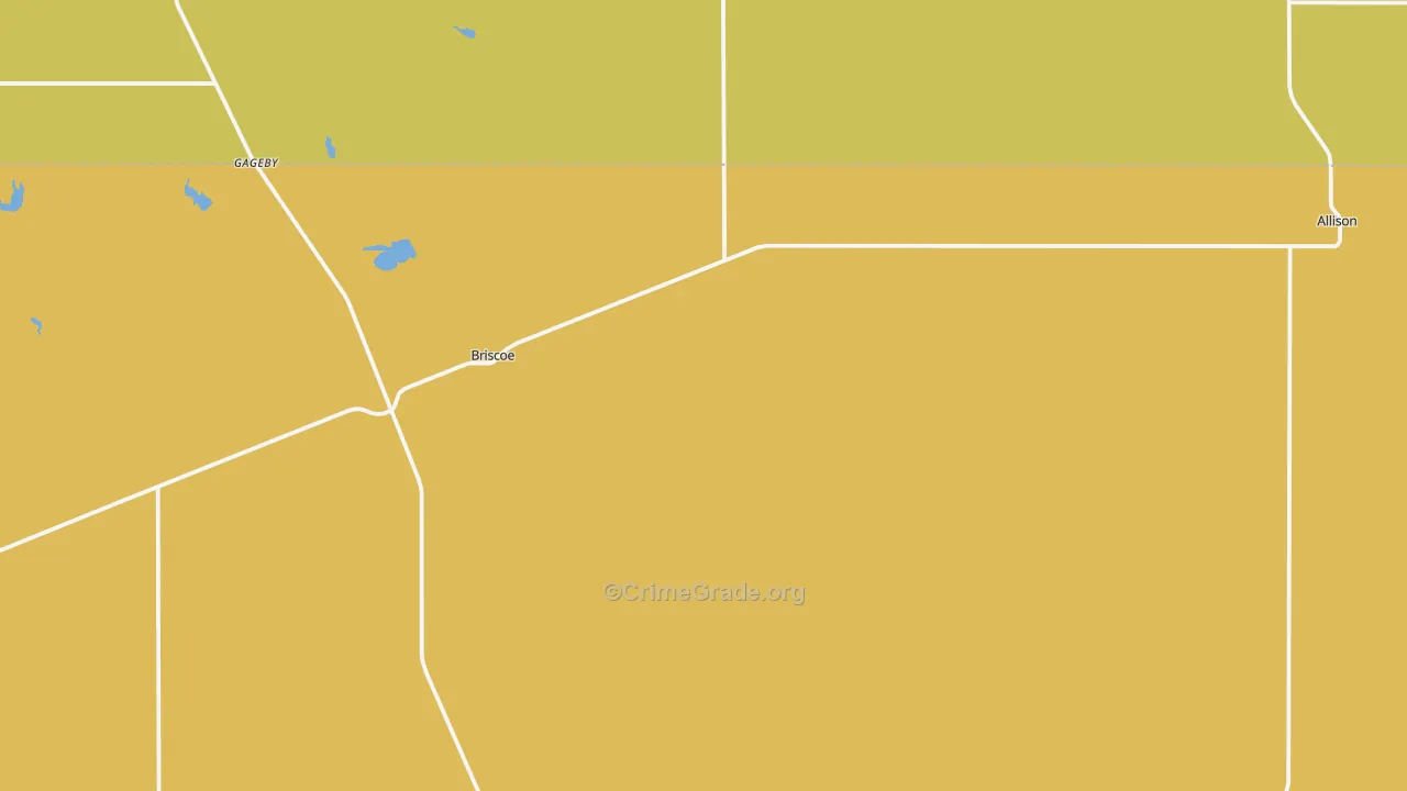 Briscoe, TX Map of Assault Rates