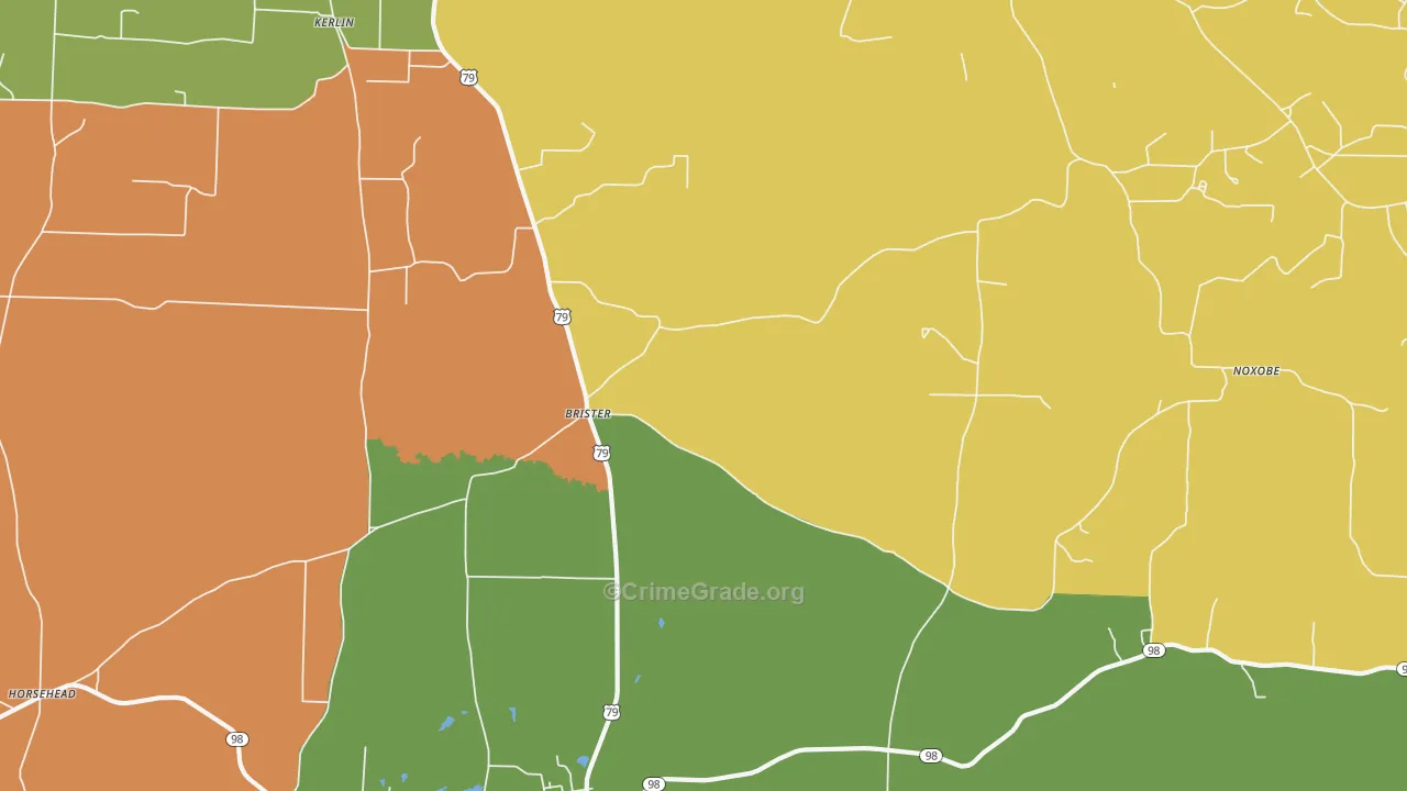 Brister, AR Map of Assault Rates