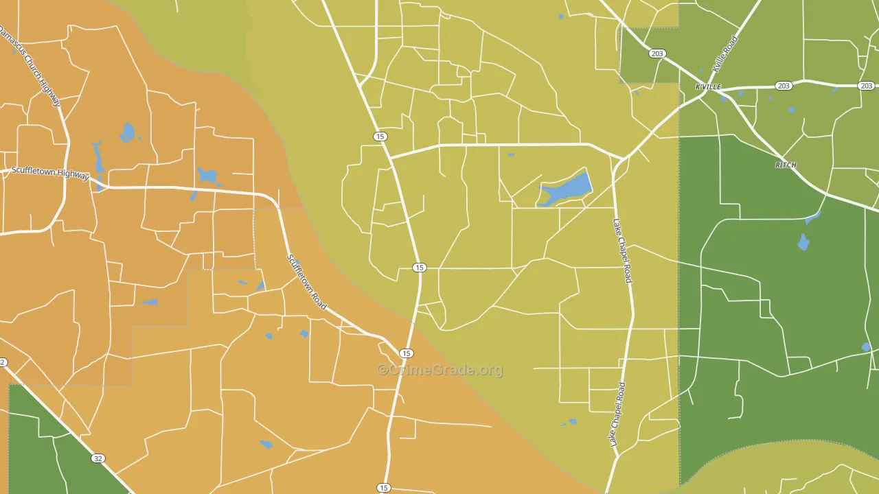 Bristol, GA Map of Assault Rates