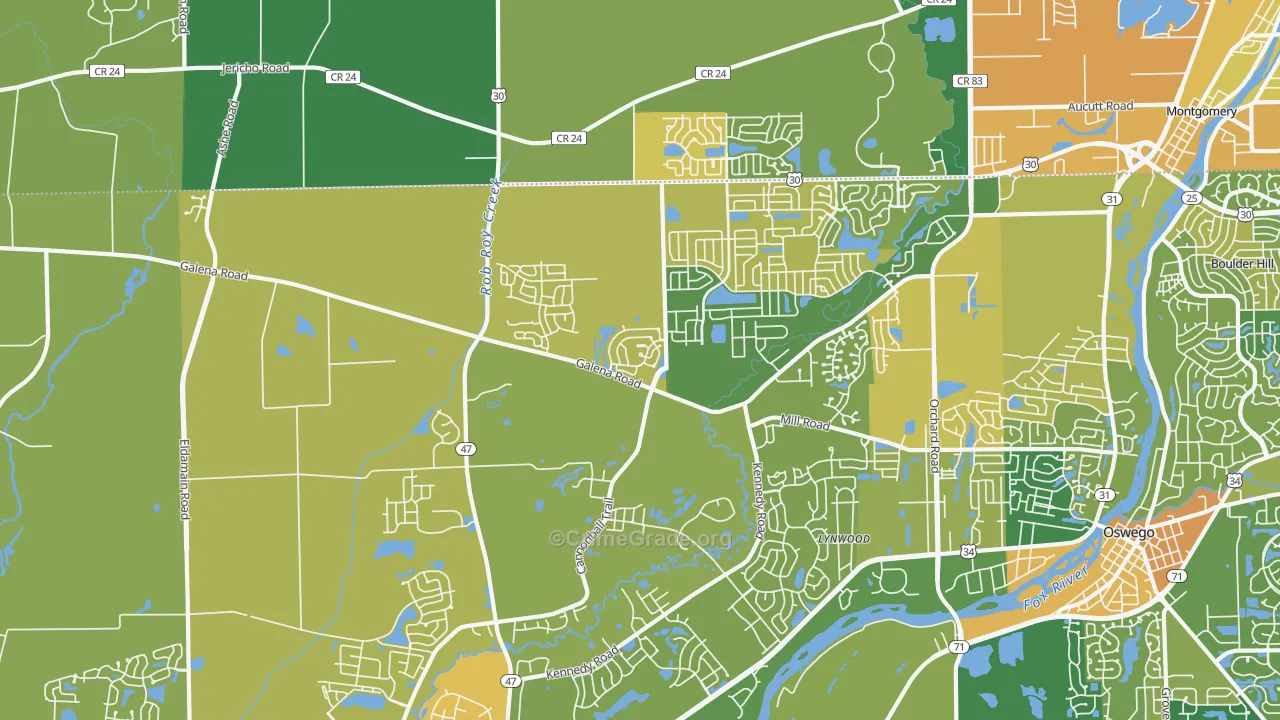 Bristol, IL Map of Assault Rates