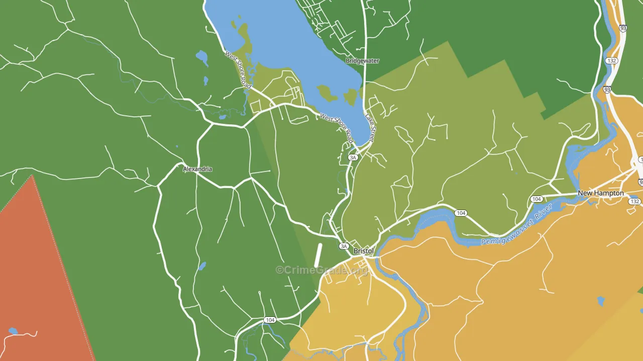 Bristol, NH Map of Assault Rates