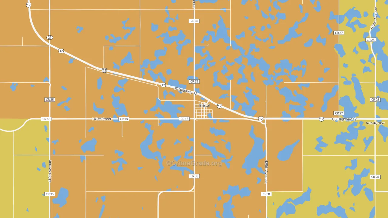 Bristol, SD Map of Assault Rates