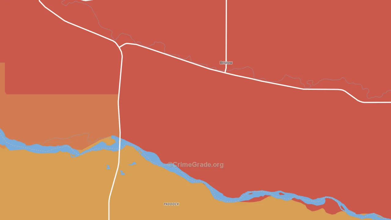 Bristow, NE Map of Assault Rates