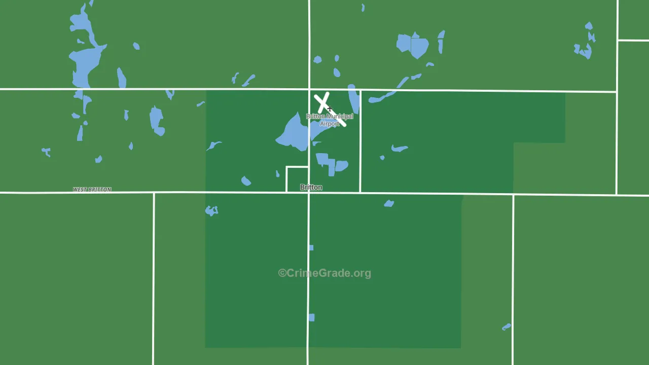 Britton, SD Map of Assault Rates