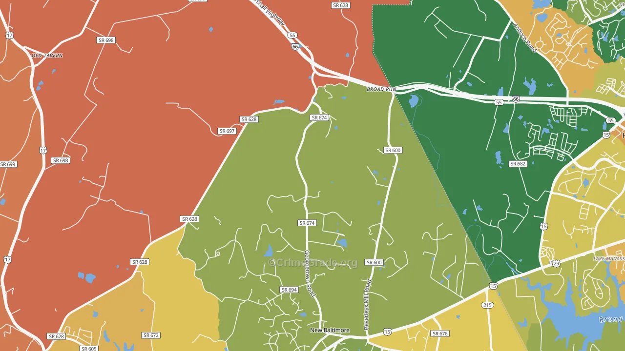 Broad Run, VA Map of Assault Rates