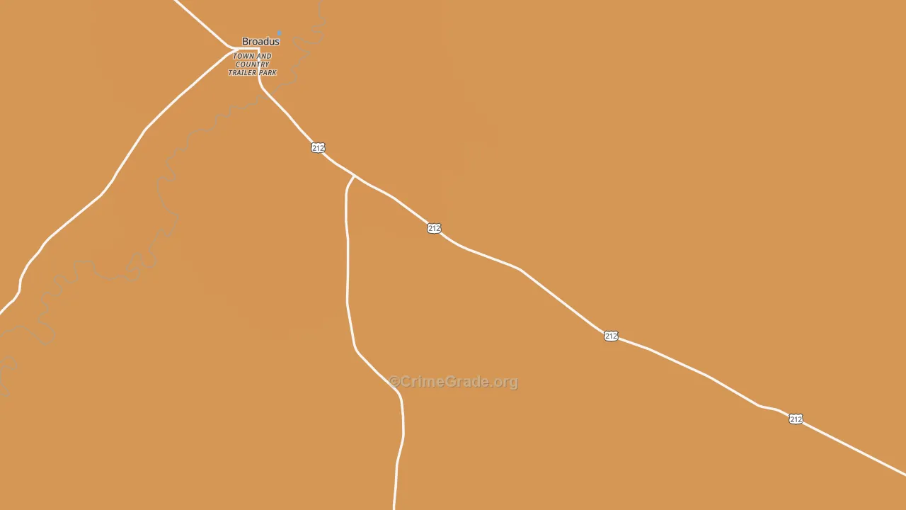 Broadus, MT Map of Assault Rates