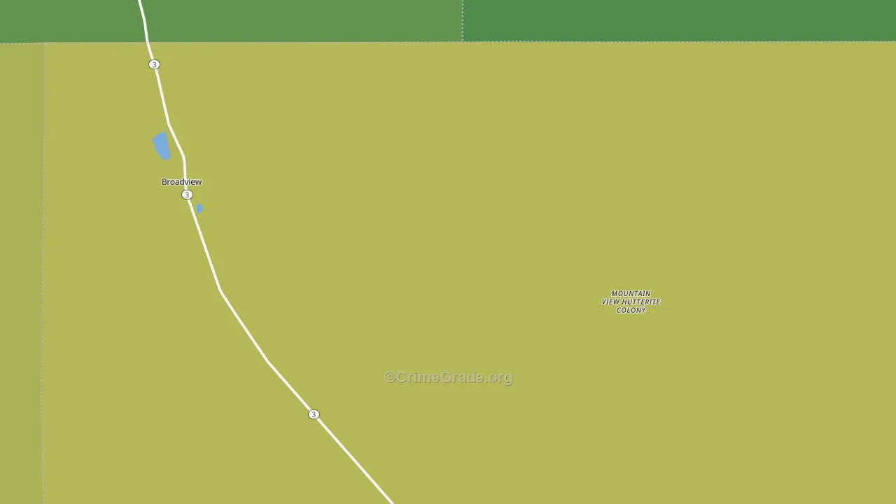 Broadview, MT Map of Assault Rates