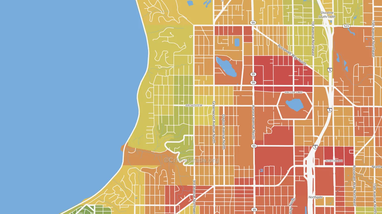 Broadview, Seattle, WA Map of Assault Rates