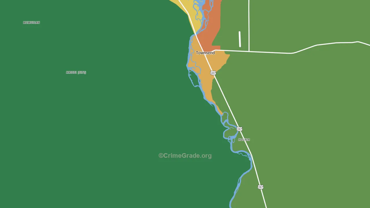 Broadwater County, MT Map of Assault Rates